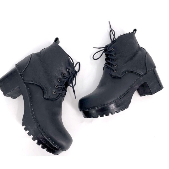 No.6 Lander Shearling Clog Lace-up Boots size 37 7 - Picture 1 of 10